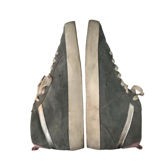 Golden Goose Mid Star Sneakers In Blue/Pink Women's Italy, Size 41 WORN ONCE - Picture 7 of 11